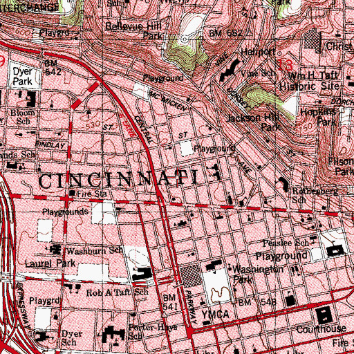 Topographic Map of God Believers Temple, OH