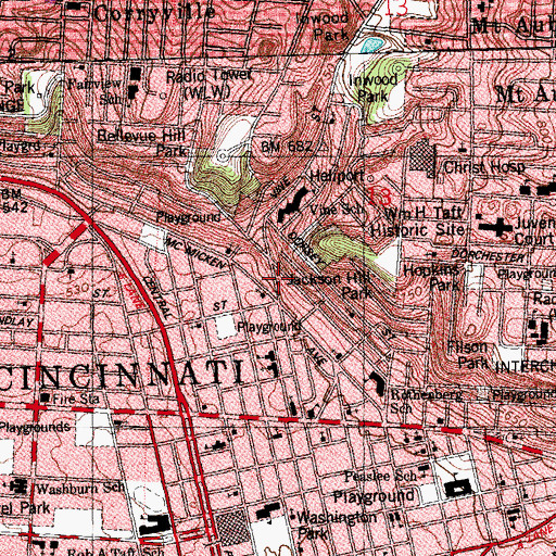 Topographic Map of His Majesty Jesus Kingdom Church, OH