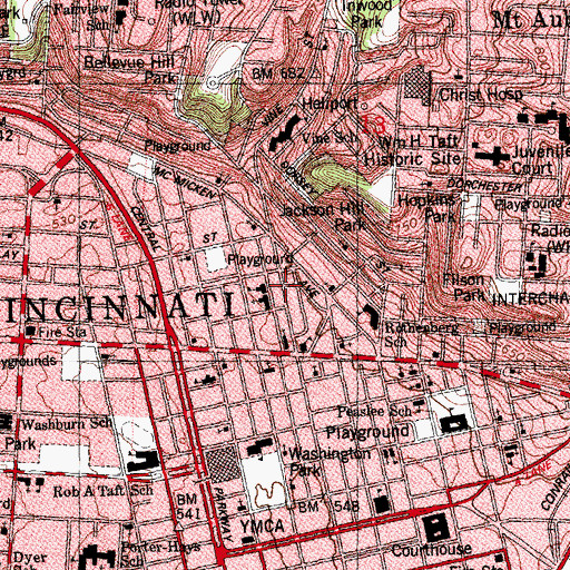 Topographic Map of New Macedonia Church of God, OH