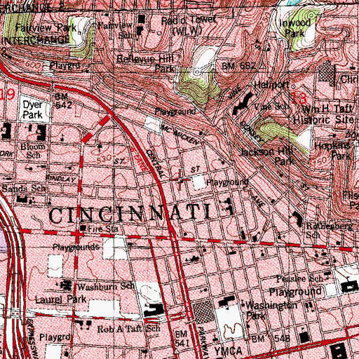 Topographic Map of New Prospect Baptist Church, OH
