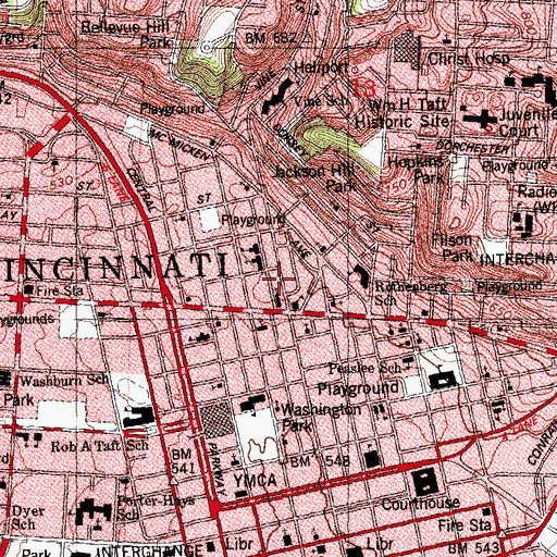 Topographic Map of Pentecostal Church of God, OH