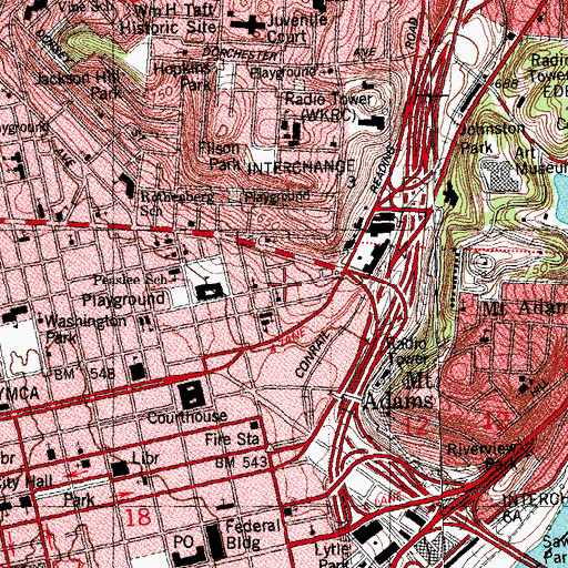 Topographic Map of Pentecostal House of Prayer, OH