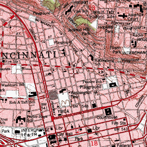 Topographic Map of Saint John Mission, OH