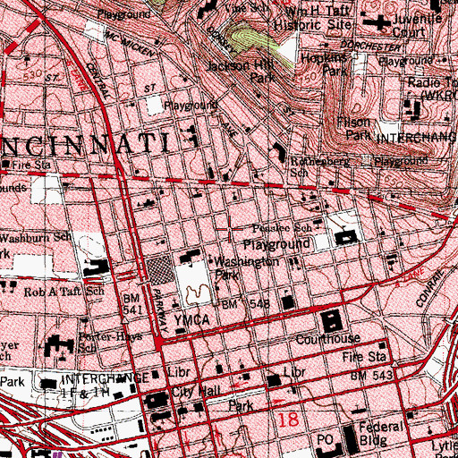 Topographic Map of Saint Paul Temple of Truth, OH