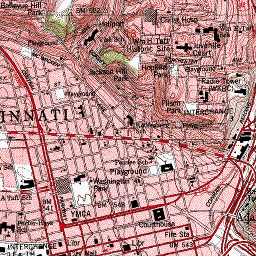Topographic Map of Church of the Living God, OH