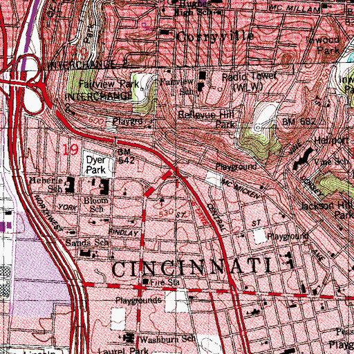 Topographic Map of Early Church of God, OH