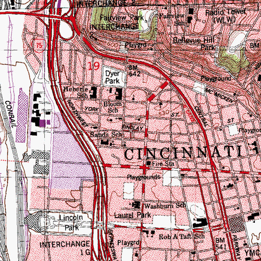 Topographic Map of First Liberty Baptist Church, OH