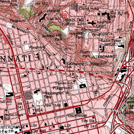 Topographic Map of Gods Bible Mission, OH