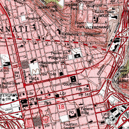 Topographic Map of John Three Sixteen Baptist Church, OH