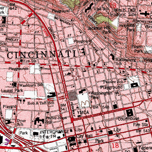 Topographic Map of New Unity Church of God, OH
