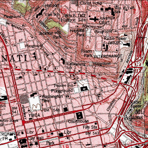 Topographic Map of Salem United Church of Christ, OH