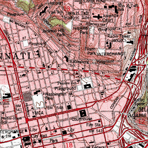 Topographic Map of True Church of Jesus Christ, OH