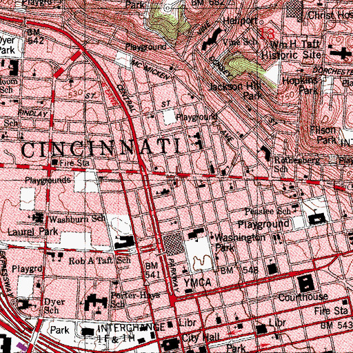 Topographic Map of True Holiness Church of God, OH
