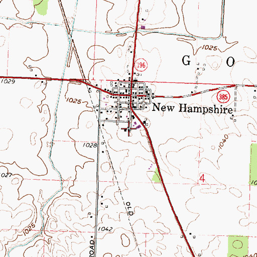 Topographic Map of Goshen School (historical), OH