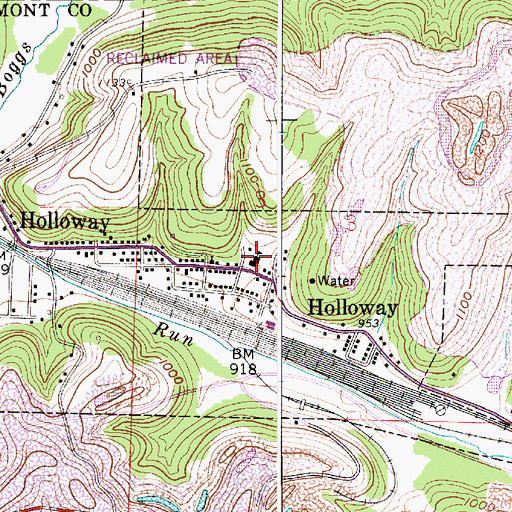 Topographic Map of Holloway Elementary School (historical), OH