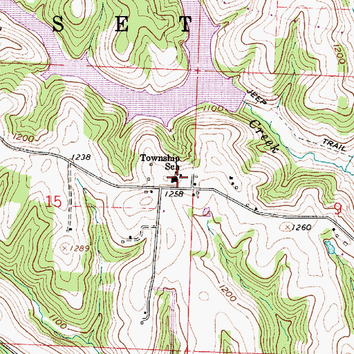 Topographic Map of Somerton Elementary School (historical), OH
