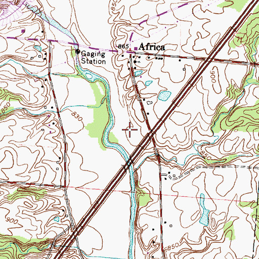 Topographic Map of Alum Creek Lake, OH