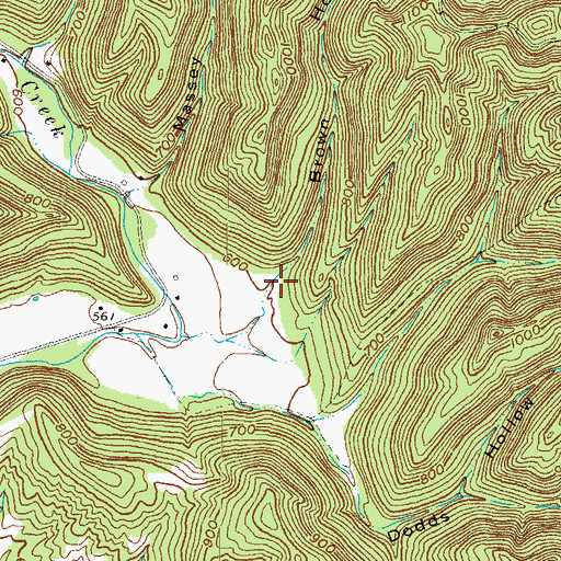 Topographic Map of Brown Hollow, OH