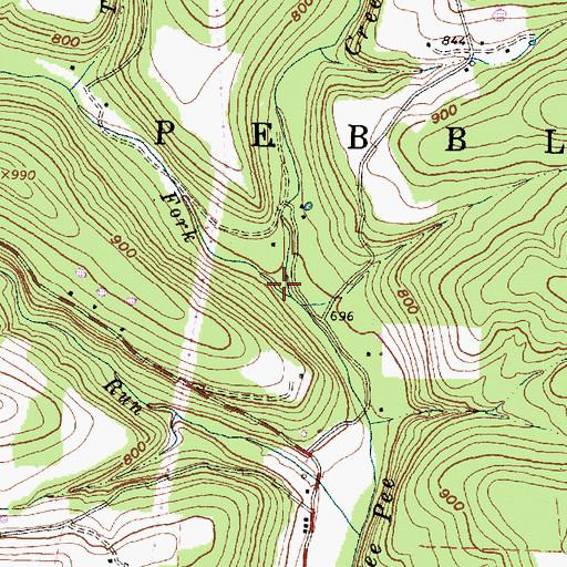 Topographic Map of Hawe Fork, OH