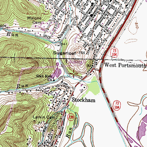 Topographic Map of Hygean Run, OH