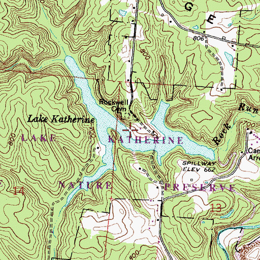 Topographic Map of Lake Katharine, OH