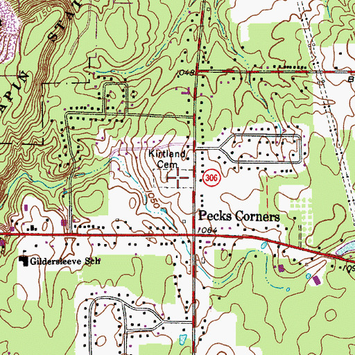 Topographic Map of Kirtland South Cemetery, OH