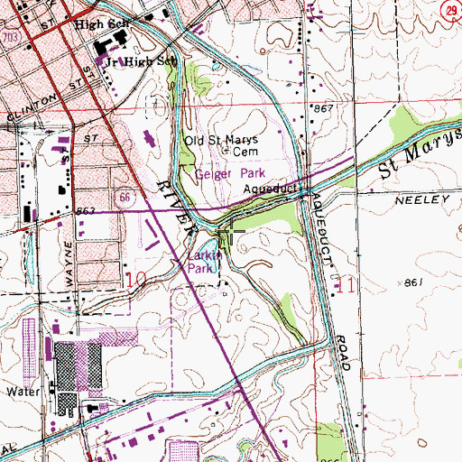 Topographic Map of Kopp Creek, OH