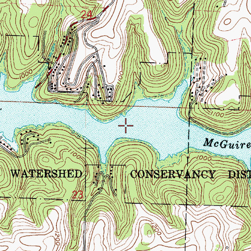 Topographic Map of Leesville Lake, OH