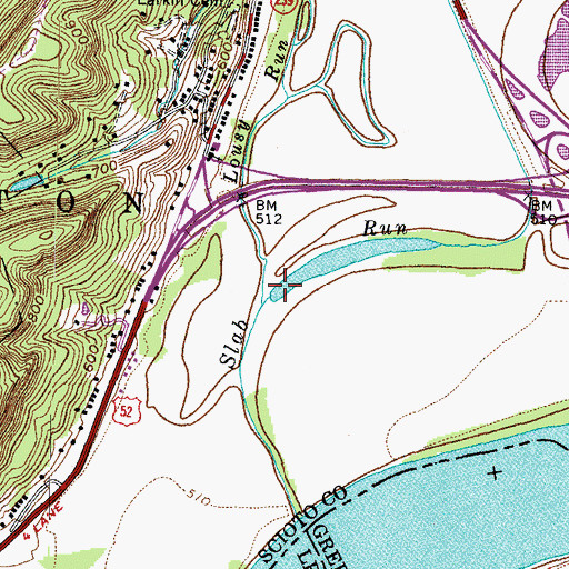 Topographic Map of Lousy Run, OH