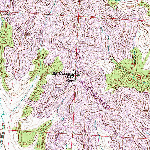 Topographic Map of Mount Carmel United Methodist Church, OH
