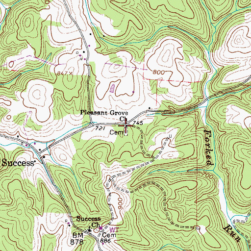 Topographic Map of Pleasant Grove Church, OH