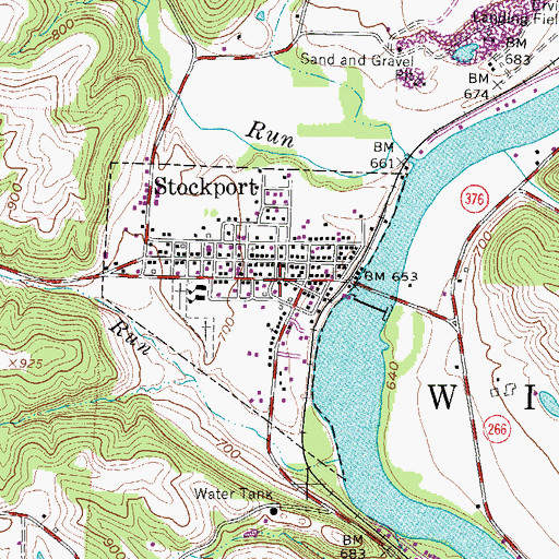 Topographic Map of Stockport, OH