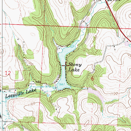 Topographic Map of Stony Lake, OH