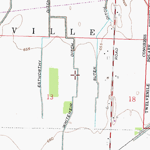 Topographic Map of Whitemeir Ditch, OH