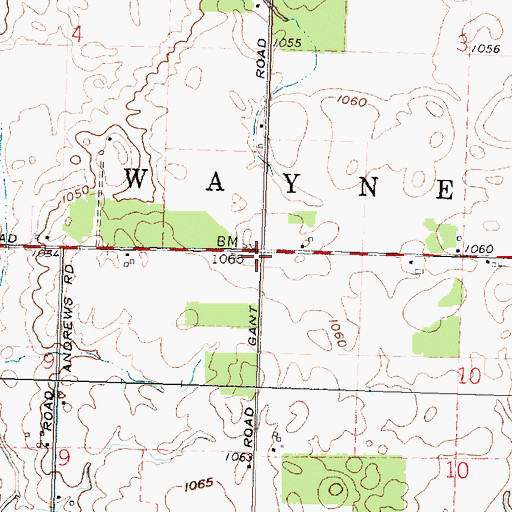 Topographic Map of Sugartree School (historical), OH