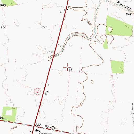 Topographic Map of Tolles Technical Center, OH