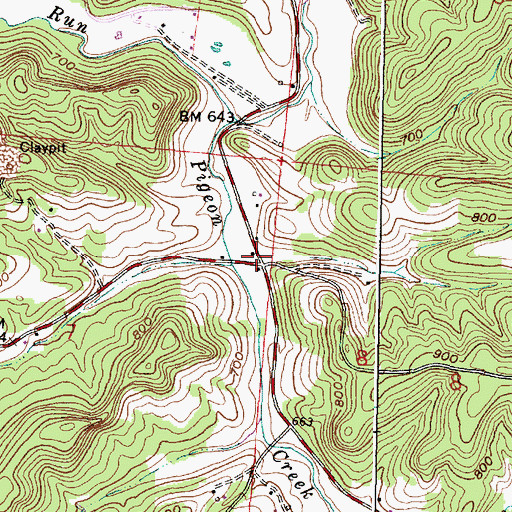 Topographic Map of Eastburn (historical), OH