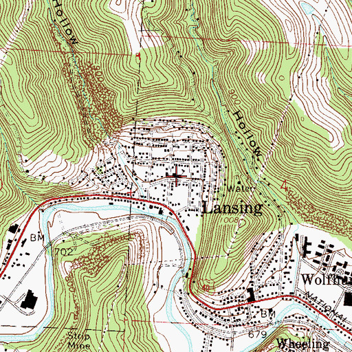 Topographic Map of Lansing Primary School, OH