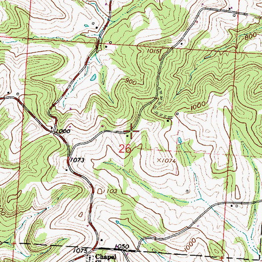 Topographic Map of Border School (historical), OH