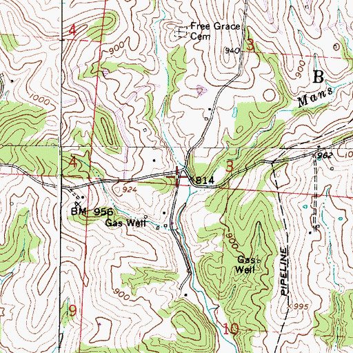 Topographic Map of Smith School (historical), OH