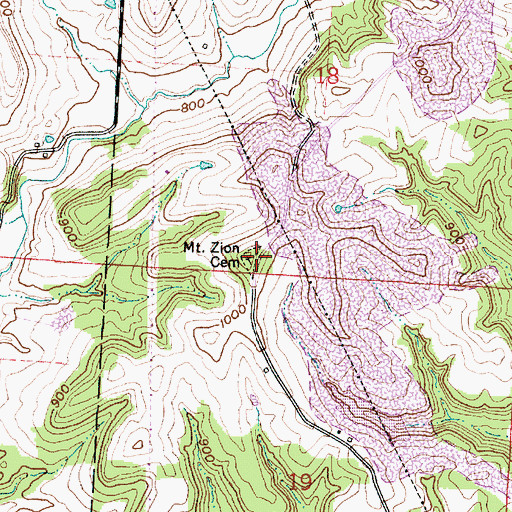 Topographic Map of Zion Church (historical), OH