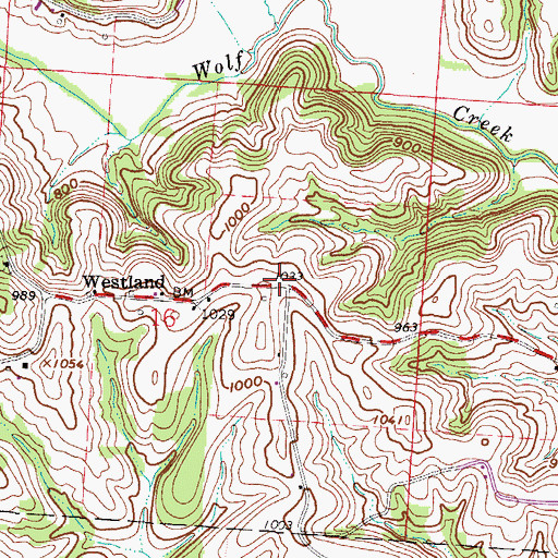 Topographic Map of Whitewash School (historical), OH