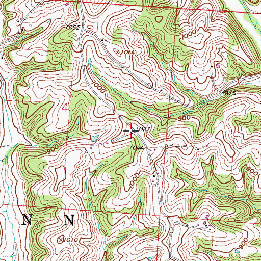 Topographic Map of White Pigeon School (historical), OH