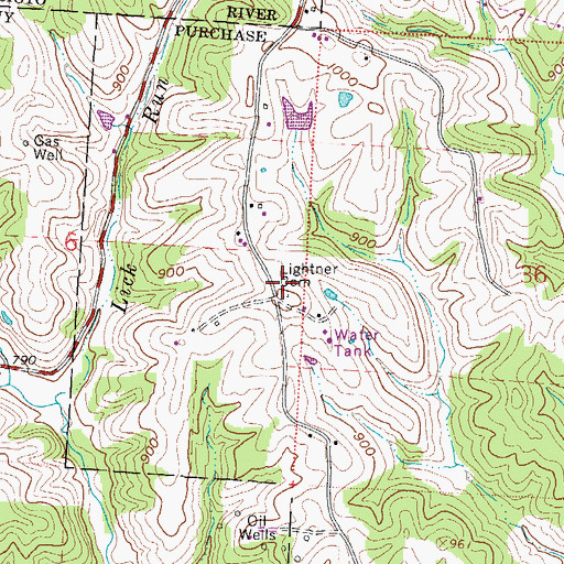 Topographic Map of Lightners School (historical), OH