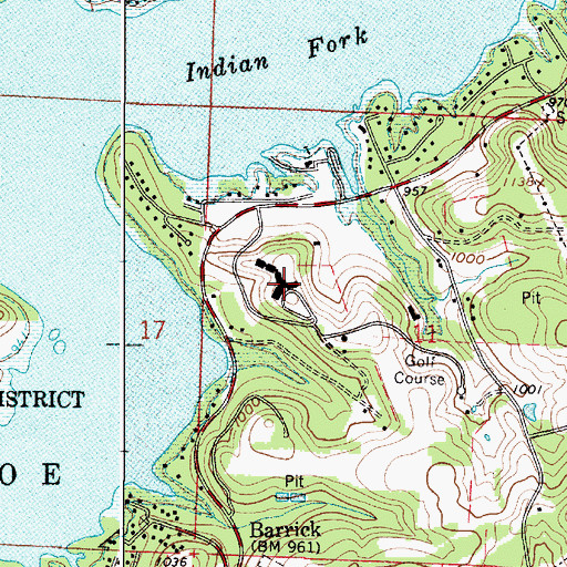 Topographic Map of Atwood Lodge, OH