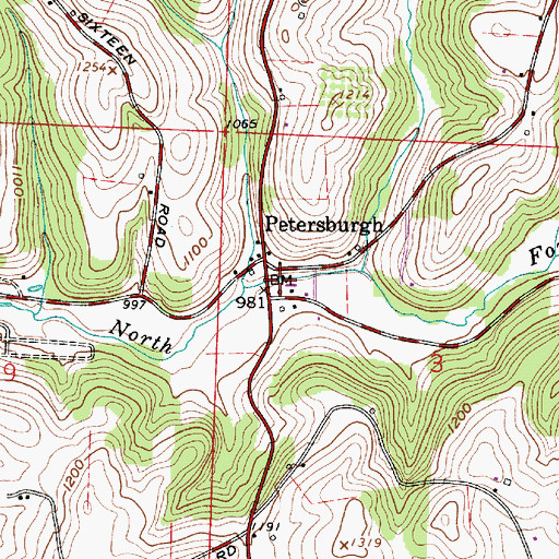 Topographic Map of Algonquin Mill (historical), OH