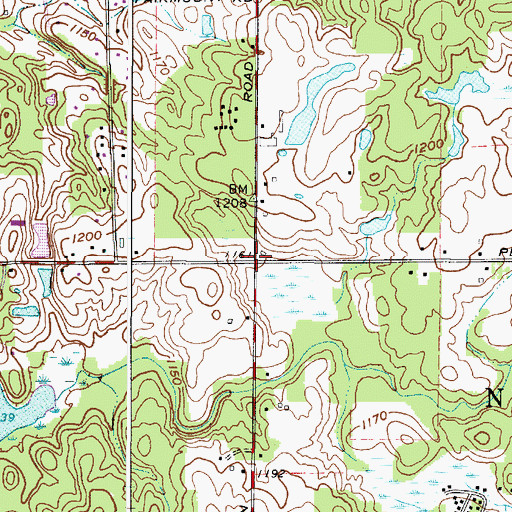 Topographic Map of Smith Crossing, OH