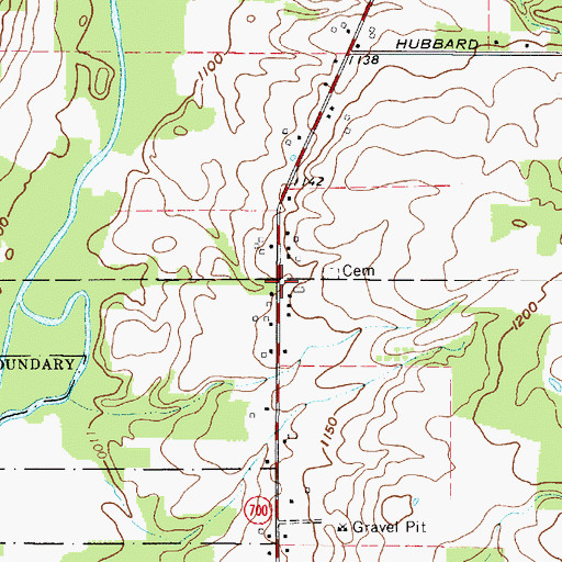 Topographic Map of Steele Crossing, OH