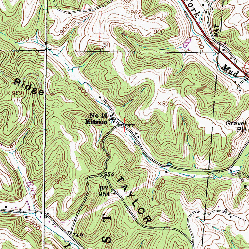 Topographic Map of Derthick, OH