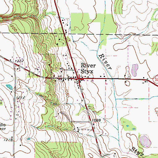 Topographic Map of River Styx, OH